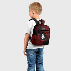 Детский рюкзак Символ Dead Space и краска вокруг на темном фоне, цвет: 3D-принт — фото 2