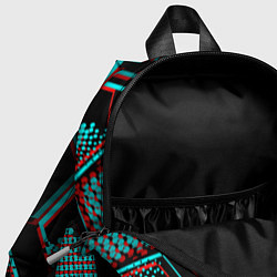 Детский рюкзак Roma FC в стиле Glitch на темном фоне, цвет: 3D-принт — фото 2