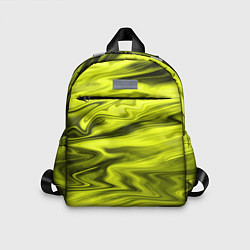 Детский рюкзак Неоновый желтый с черным абстрактный узор, цвет: 3D-принт