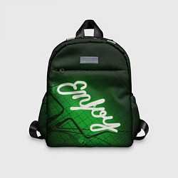 Детский рюкзак Неоновая надпись во тьме: Наслаждайся - Зелёный, цвет: 3D-принт