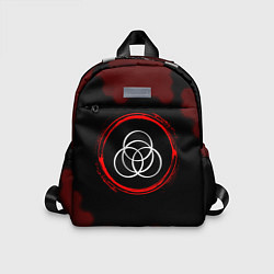 Детский рюкзак Символ Elden Ring и краска вокруг на темном фоне, цвет: 3D-принт