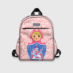 Детский рюкзак Матрешка в узорах, цвет: 3D-принт