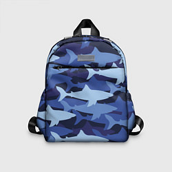 Детский рюкзак Акулий камуфляж - паттерн, цвет: 3D-принт