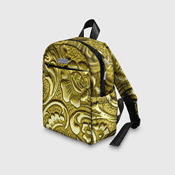 Детский рюкзак Золотой орнамент - чеканка, цвет: 3D-принт — фото 2