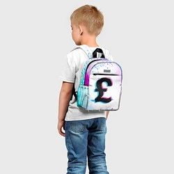 Детский рюкзак Фунт стерлингов глитч, цвет: 3D-принт — фото 2