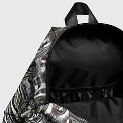 Детский рюкзак Растительный орнамент - чеканка по серебру, цвет: 3D-принт — фото 2