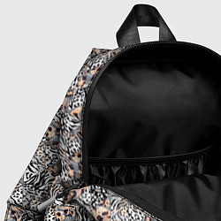 Детский рюкзак Тигрово-леопардовый геометрический, цвет: 3D-принт — фото 2