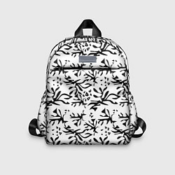 Детский рюкзак Черно белый абстрактный модный узор, цвет: 3D-принт