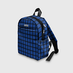Детский рюкзак Крупная темно-синяя клетка, цвет: 3D-принт — фото 2
