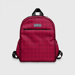 Детский рюкзак Черно-красная мелкая клетка, цвет: 3D-принт