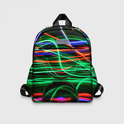 Детский рюкзак Абстрактное множество цветных линий, цвет: 3D-принт