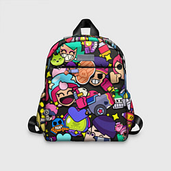 Детский рюкзак Особые пины значки Бравл Старс, цвет: 3D-принт