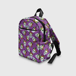 Детский рюкзак Сахарные черепа на фиолетовом паттерн, цвет: 3D-принт — фото 2