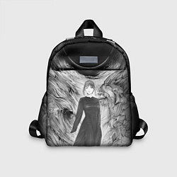 Детский рюкзак Макима гравюра - Человек-бензопила, цвет: 3D-принт