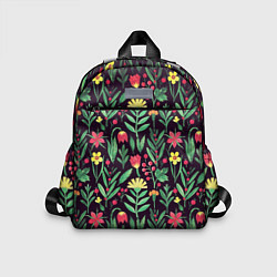Детский рюкзак Цветочный акварельный паттерн, цвет: 3D-принт
