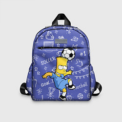 Детский рюкзак Барт Симпсон бьёт футбольный мяч головой, цвет: 3D-принт