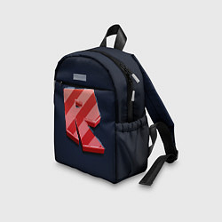 Детский рюкзак Roblox red - Роблокс полосатый логотип, цвет: 3D-принт — фото 2