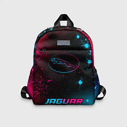 Детский рюкзак Jaguar - neon gradient: символ, надпись, цвет: 3D-принт