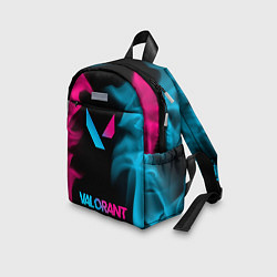 Детский рюкзак Valorant - neon gradient: символ сверху надпись сн, цвет: 3D-принт — фото 2