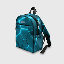 Детский рюкзак Ледяные неоновые геометрические плиты, цвет: 3D-принт — фото 2