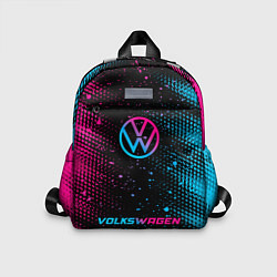 Детский рюкзак Volkswagen - neon gradient: символ, надпись, цвет: 3D-принт
