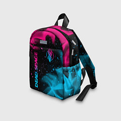 Детский рюкзак Dead Space - neon gradient: символ и надпись верти, цвет: 3D-принт — фото 2