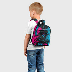 Детский рюкзак Berserk - neon gradient: символ, надпись, цвет: 3D-принт — фото 2