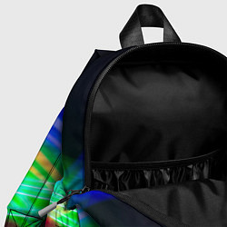 Детский рюкзак Волнообразные абстрактные линии и шары, цвет: 3D-принт — фото 2