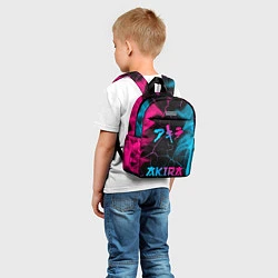 Детский рюкзак Akira - neon gradient: символ, надпись, цвет: 3D-принт — фото 2