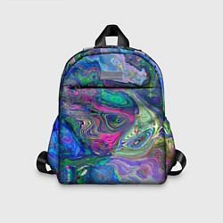 Детский рюкзак Цветные волновые разводы, цвет: 3D-принт