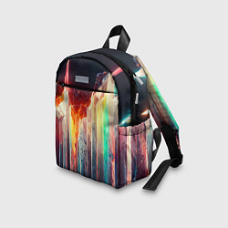 Детский рюкзак Яркие светящиеся осколки, цвет: 3D-принт — фото 2
