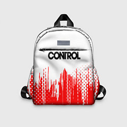 Детский рюкзак Control красная текстура, цвет: 3D-принт