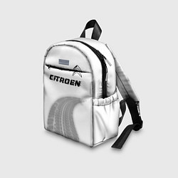Детский рюкзак Citroen speed на светлом фоне со следами шин: симв, цвет: 3D-принт — фото 2