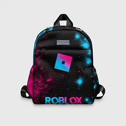 Детский рюкзак Roblox - neon gradient: символ, надпись, цвет: 3D-принт