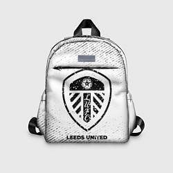 Детский рюкзак Leeds United с потертостями на светлом фоне, цвет: 3D-принт