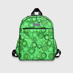 Детский рюкзак Ярко-зеленый неоновый абстрактный узор, цвет: 3D-принт