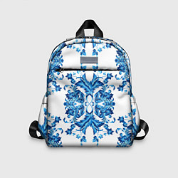 Детский рюкзак Гжель синие цветы, цвет: 3D-принт