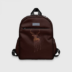 Детский рюкзак Силуэт оленя с осенним лесом, цвет: 3D-принт