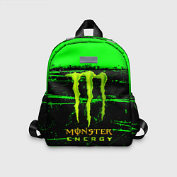 Детский рюкзак Monster energy green neon, цвет: 3D-принт