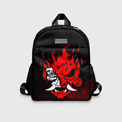 Детский рюкзак Cyberpunk 2077 - Логотип в огне, цвет: 3D-принт