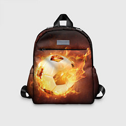 Детский рюкзак Футбольный мяч огонь, цвет: 3D-принт