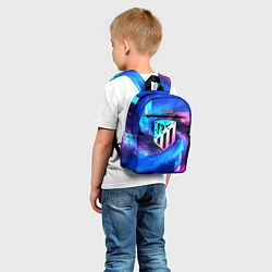 Детский рюкзак Atletico Madrid неоновый космос, цвет: 3D-принт — фото 2