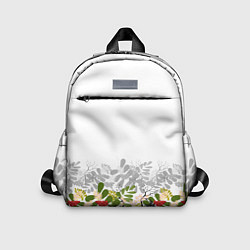 Детский рюкзак Веточки красной рябины с бабочками, цвет: 3D-принт