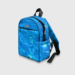 Детский рюкзак Абстрактные волны бассейна - текстура, цвет: 3D-принт — фото 2