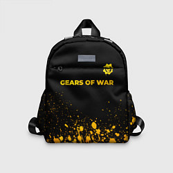 Детский рюкзак Gears of War - gold gradient: символ сверху, цвет: 3D-принт