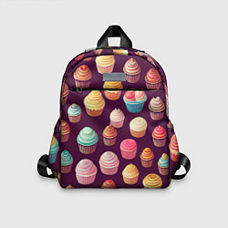 Детский рюкзак Много нарисованных капкейков, цвет: 3D-принт