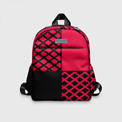 Детский рюкзак Черно-красный геометрический узор