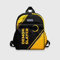 Детский рюкзак Demon Slayer - gold gradient: надпись, символ, цвет: 3D-принт