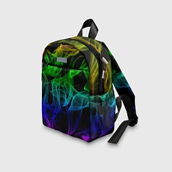 Детский рюкзак Разноцветный неоновый дым, цвет: 3D-принт — фото 2