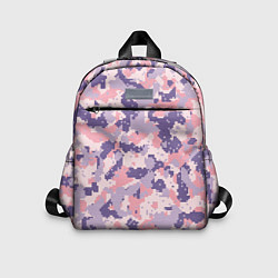 Детский рюкзак Цифровой камуфляж - сине-фиолетовый, цвет: 3D-принт